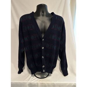 Maglificio Florence Mens‎ Acrylic/Wool Italy Grandpa Cardigan Sweater Size L